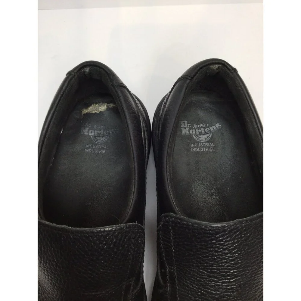Dr Martens Norfolk Black Leather Slip On Work Shoes Size 9 Air Wair Industrial